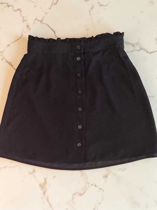 LOFT Dresses & Skirts - LOFT Black Button-Front Skater Skirt